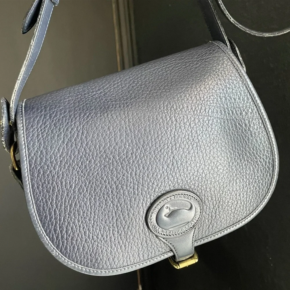 Dooney and Bourke AWL Leather Navy Blue Saddle crossbody Bag - Picture 14 of 15